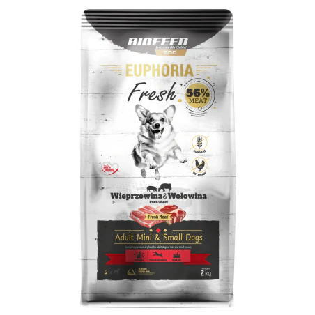 EUPHORIA Fresh z wieprzowiną i wołowiną XS/S 2 kg-9197