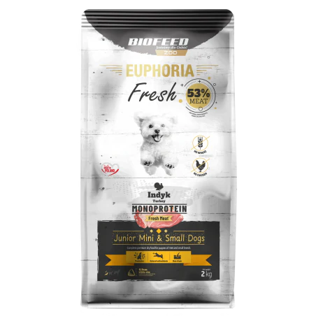 EUPHORIA Fresh Indyk Monoprotein Junior XS/S 2 kg-9202