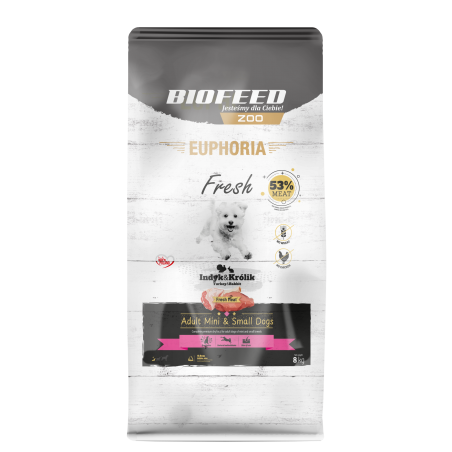 Euphoria Fresh z indykiem i królikiem XS/S 8 kg