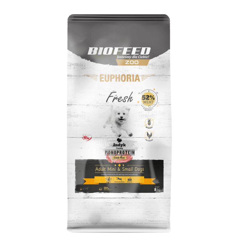 EUPHORIA Fresh Turkey Monoprotein XS/S 8 kg