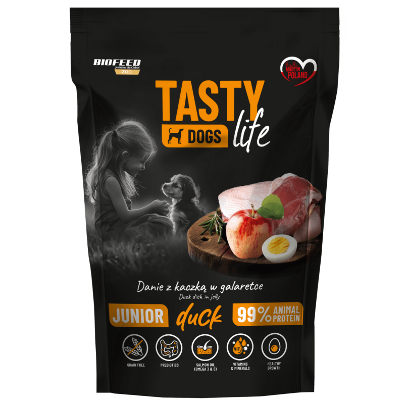 Tasty Dogs Life KACZKA 90% MOKRA KARMA DLA SZCZENIĄT