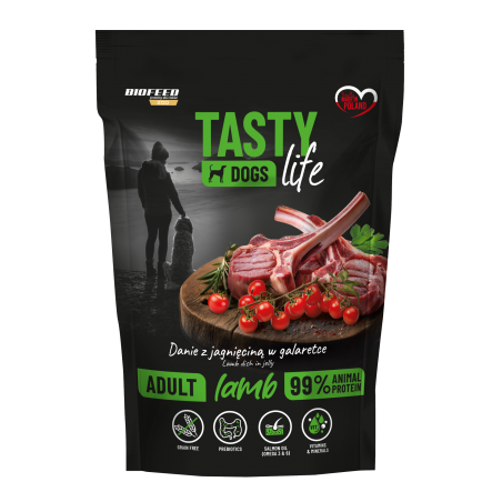 Tasty Dogs Life JAGNIĘCINA 90% mokra karma w galaretce 500g