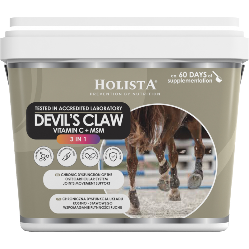 HOLISTA EQUINE DEVIL’S CLAW VITAMIN C + MSM 1000G