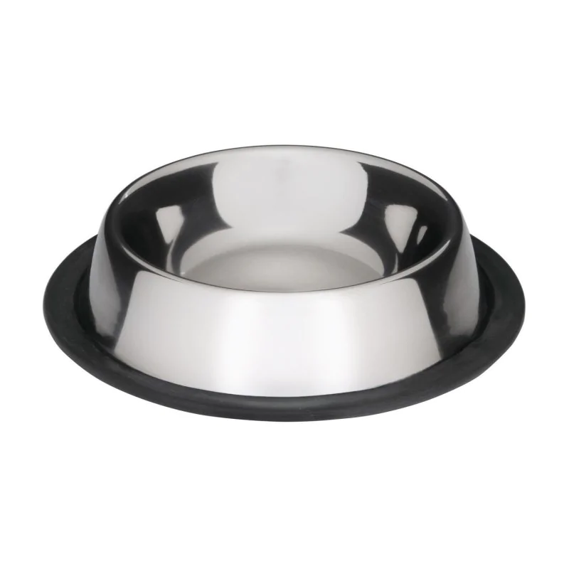 Miska metalowa z gumową podstawą antypoślizgowa 0,25 L