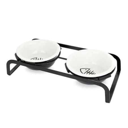 Ceramiczne miski dla kota na stojaku 12 cm