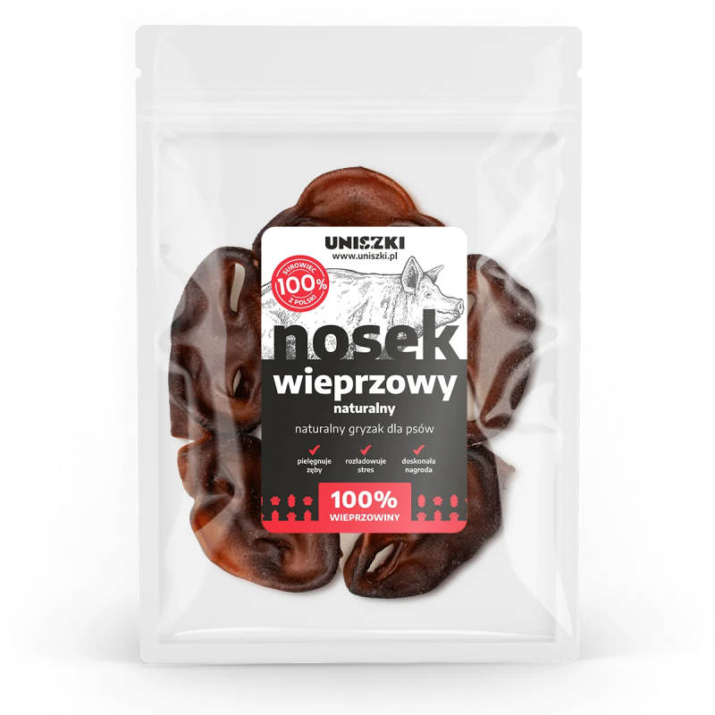 Nosek wieprzowy – naturalny i wartościowy gryzak dla psa 10 szt