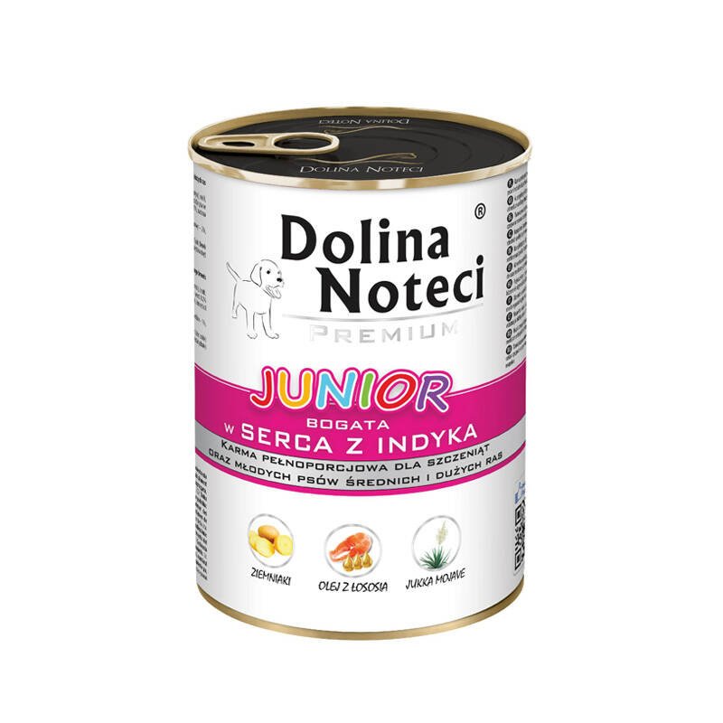 Dolina Noteci Premium Junior – serca z indyka 400 g