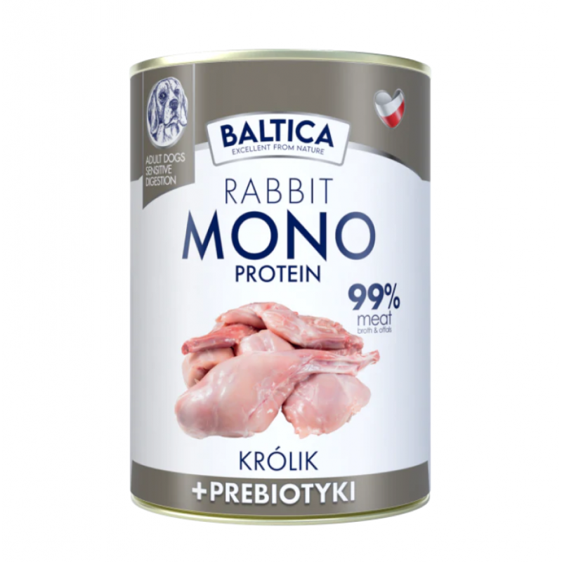 Baltica Karma mokra mono królik z prebiotykami 400g