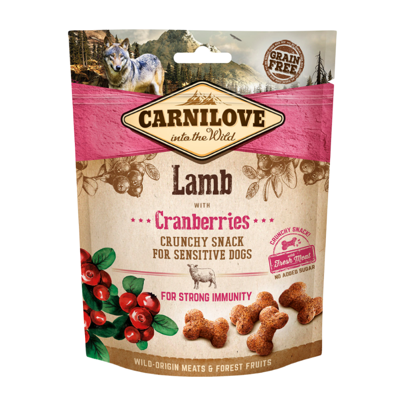PRZYSMAK CARNILOVE DOG FRESH CRUNCHY LAMB+CRANBERRIES 200G