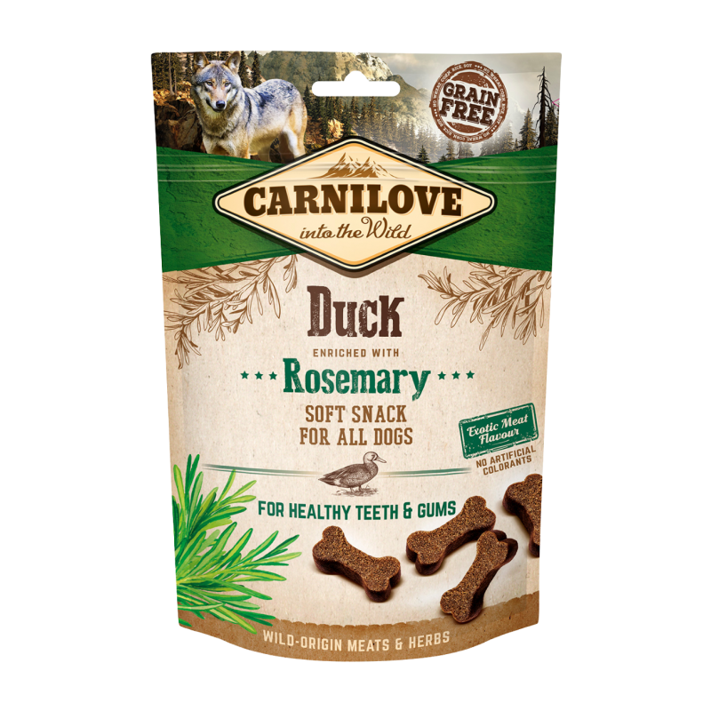 Carnilove Semi Moist Snack, kaczka z rozmarynem, 200g