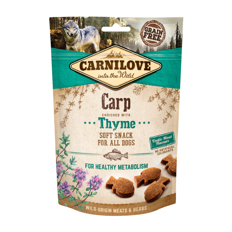 Carnilove Semi-Moist Snack, karp z tymiankiem, 200g
