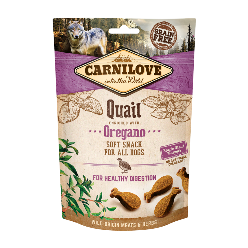 Carnilove Semi-Moist Snack, miękka przekąska z oregano, 200g
