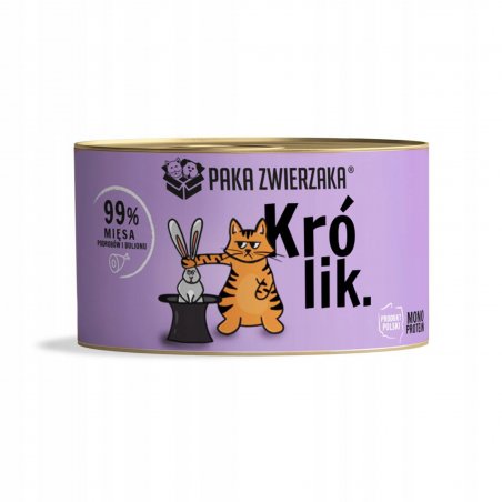 Paka Zwierzaka Karma mokra dla kota Królik 200g