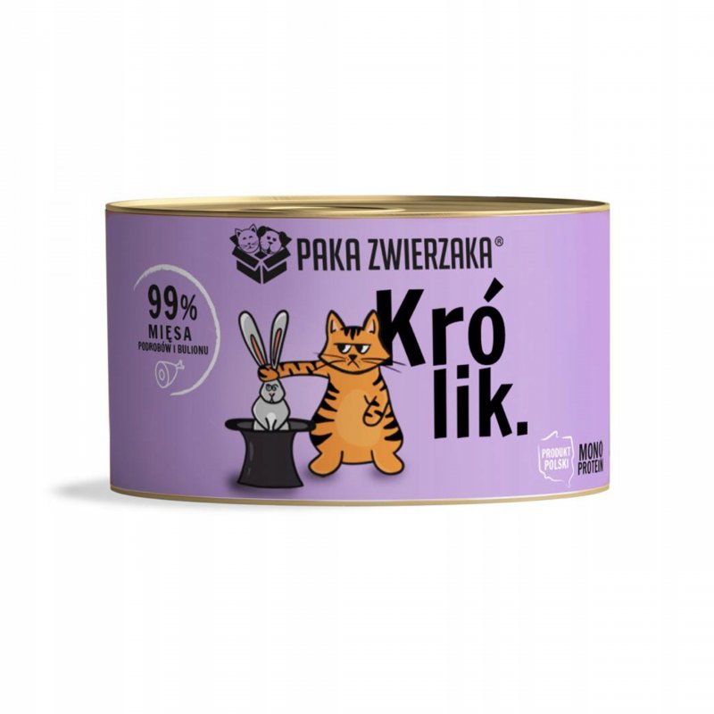 Paka Zwierzaka Karma mokra dla kota Królik 200g