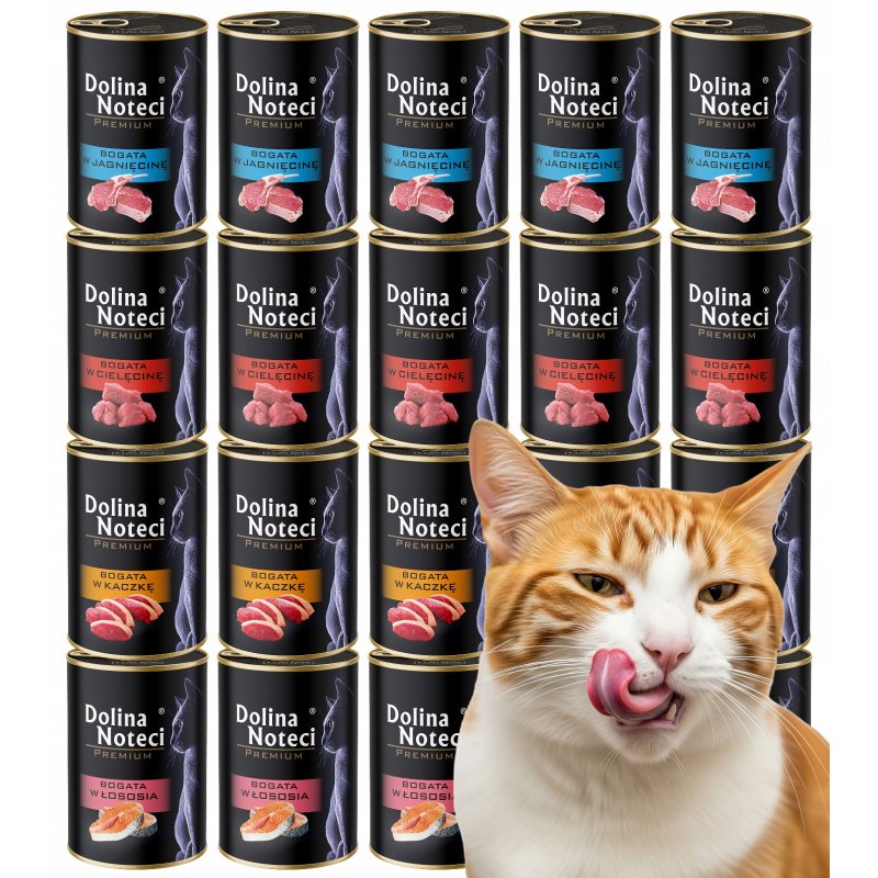 Dolina Noteci Premium Karma Mokra dla Kota 12x400g Mix 4 Smaków