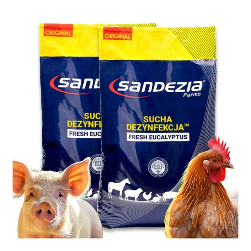 2 x SANDEZIA SUCHA DEZYNFEKCJA 10KG na wirusy, bakterie, pasożyty, grzyby