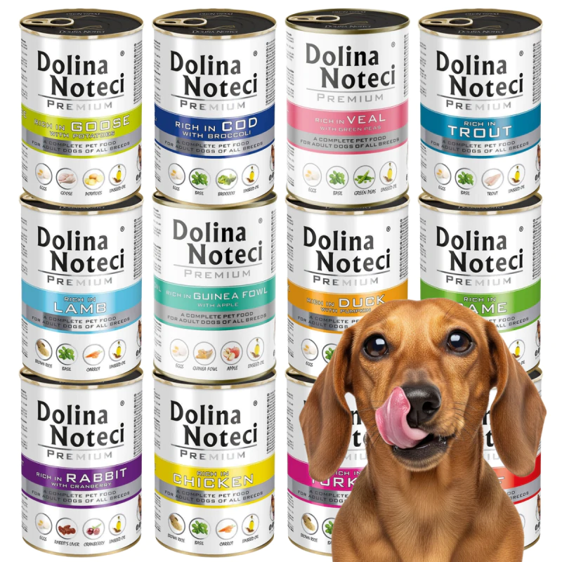 24x DOLINA NOTECI PREMIUM 400G KARMA MOKRA DLA PSA MIX 12 SMAKÓW