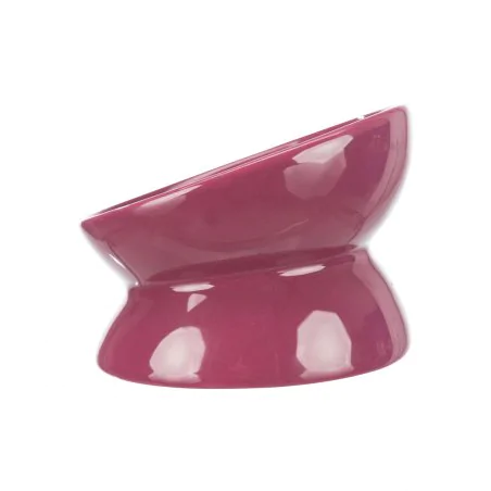 Podwyższona miska ceramiczna dla kotów purpurowa 0,15l-8461