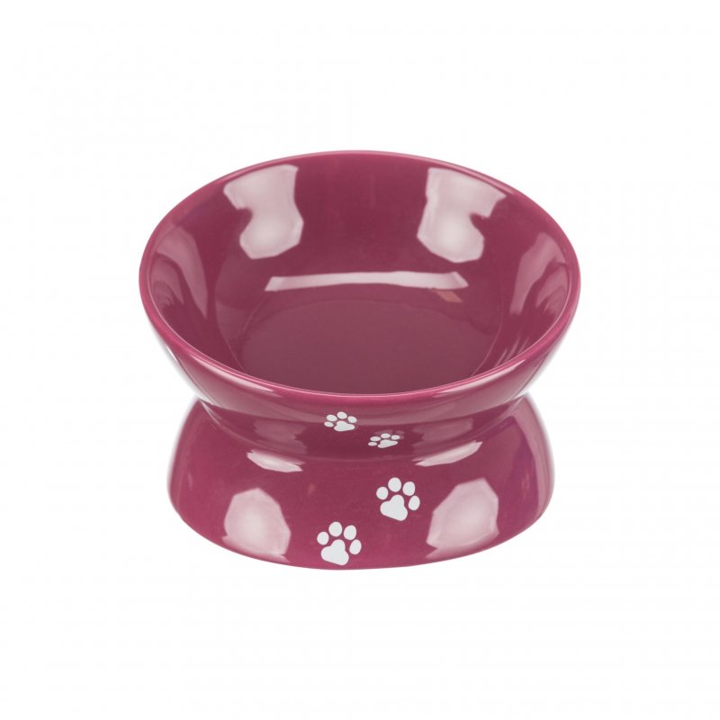 Podwyższona miska ceramiczna dla kotów purpurowa 0,15l