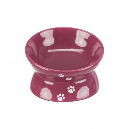 Podwyższona miska ceramiczna dla kotów purpurowa 0,15l