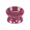 Podwyższona miska ceramiczna dla kotów purpurowa 0,15l