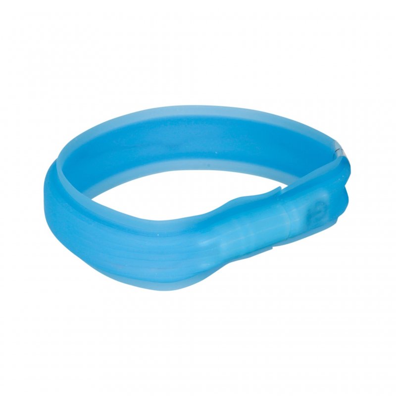Opaska świecąca USB dla psa niebieska L-XL do 70 cm