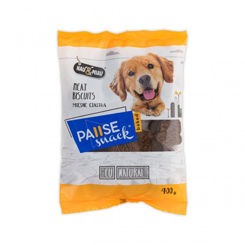 PAUSESNACK BAKED PRZYSMAK DLA PSA MIĘSNE CIASTKA 400G