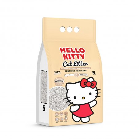 Hello Kitty, żwirek bentonit dla kota naturalny 5 L