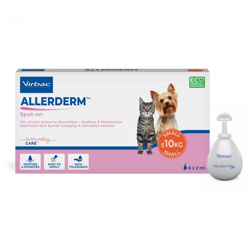 ALLERDERM SPOT-ON DLA PSA I KOTA DO 10 KG pielęgnacja skóry z problemami dermatologicznymi