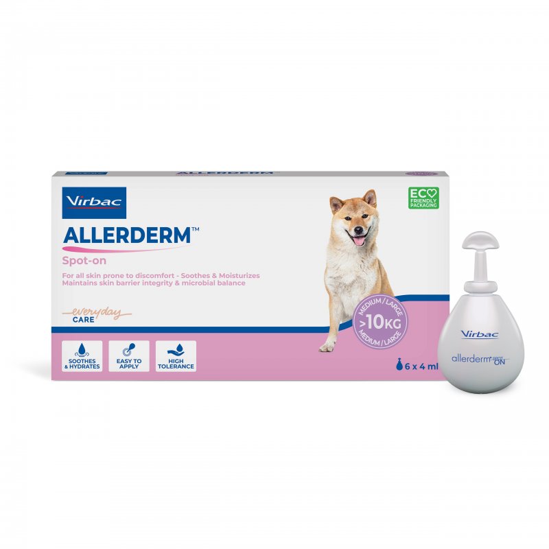 ALLERDERM SPOT-ON DLA PSA I KOTA OD 10 KG pielęgnacja skóry z problemami dermatologicznymi