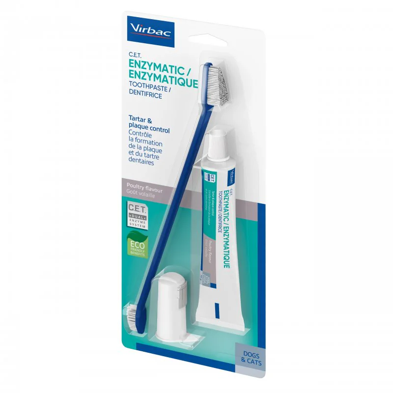 VIRBAC ZESTAW PASTA + SZCZOTECZKI DLA PSA/ KOTA 70 G