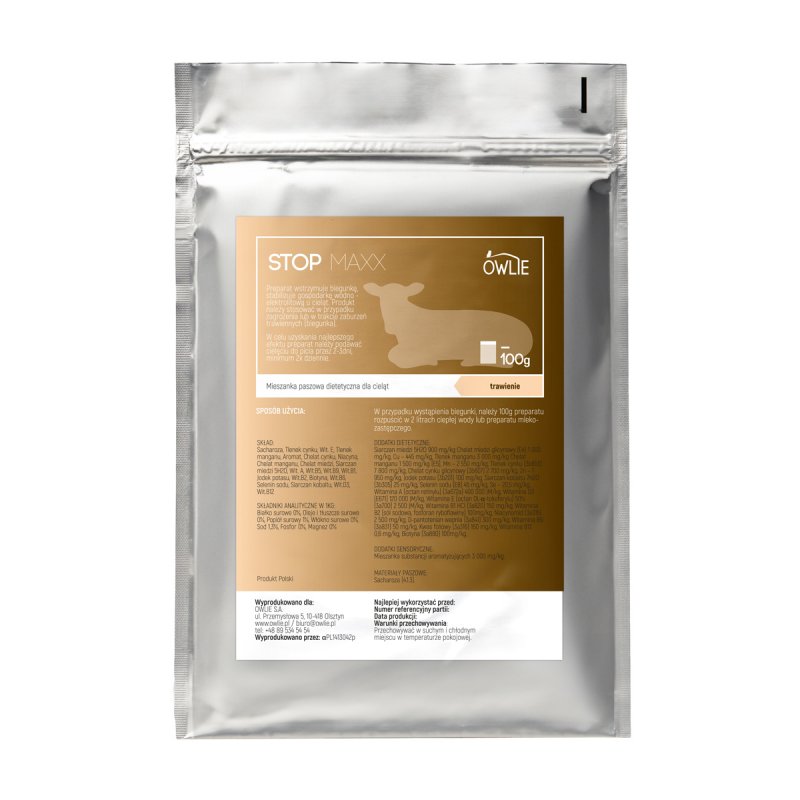 Stop Maxx 100g - Stabilizacja wodno- elektrolitowa dla cieląt