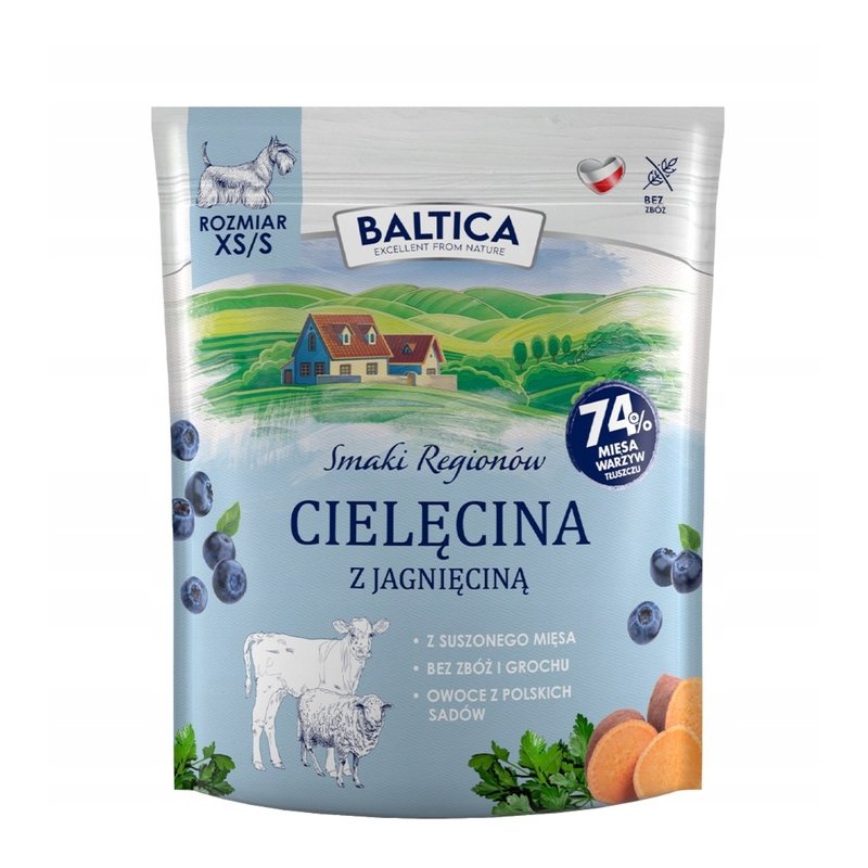 BalticaPets cielęcina z jagnięciną dla małych ras 1kg