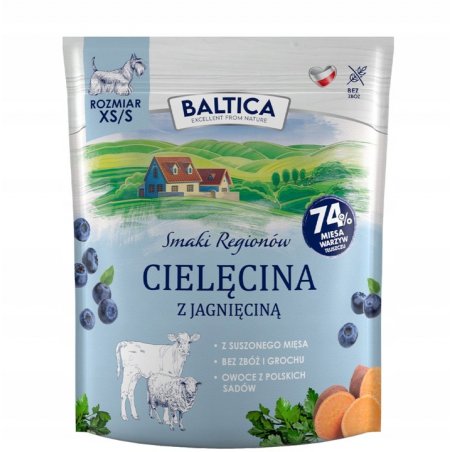 BalticaPets cielęcina z jagnięciną dla małych ras 1kg