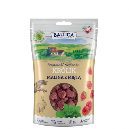 BALTICA Przysmak Królik z maliną i miętą 100g