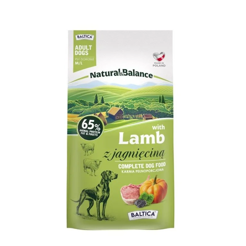 BALTICA NATURAL&BALANCE Jagnięcina M/L 3kg