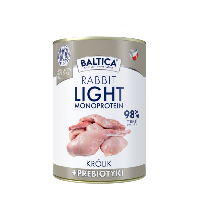BALTICA Rabbit Light 400g obniżona zawartość tłuszczu