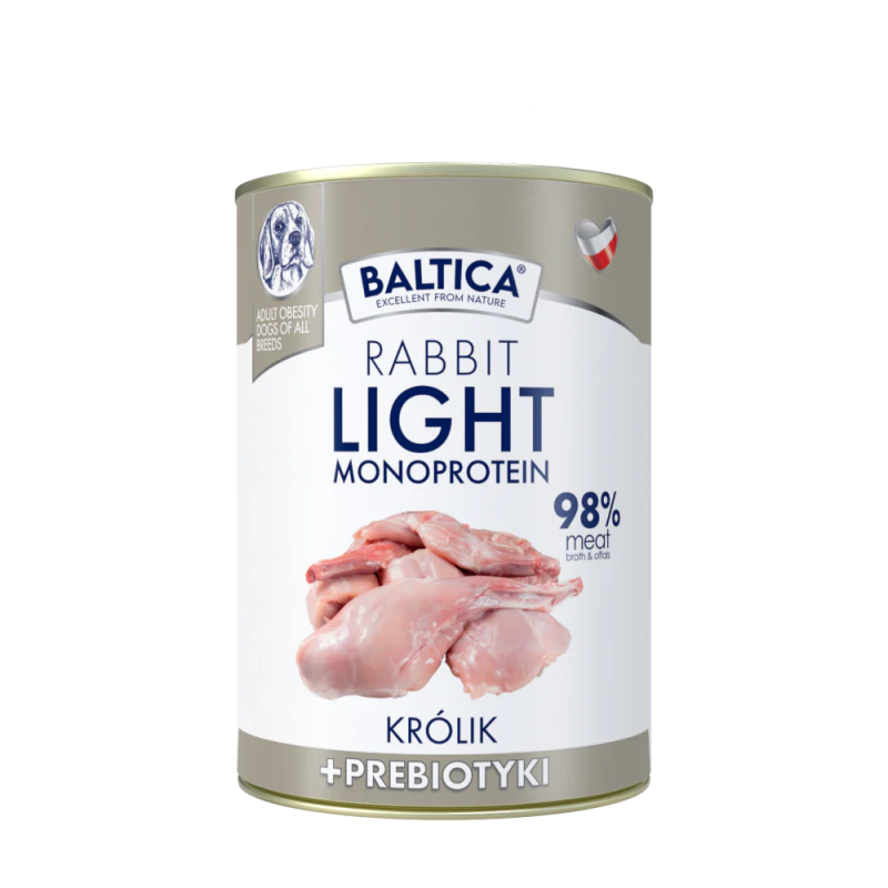 BALTICA Rabbit Light 400g obniżona zawartość tłuszczu