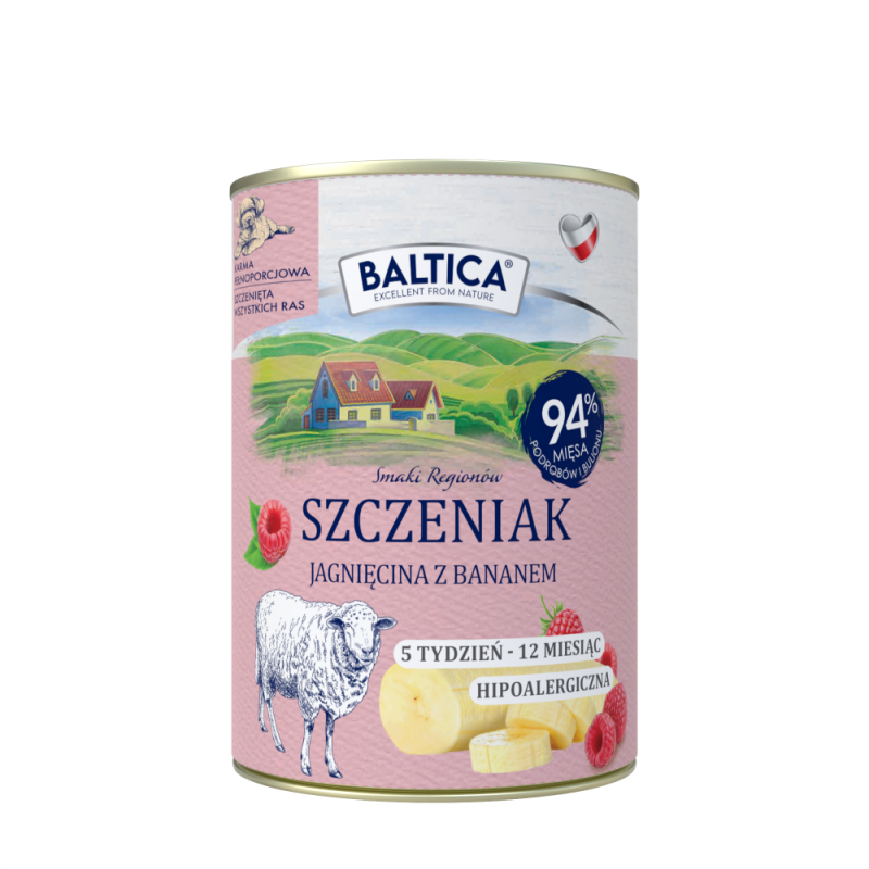BALTICA Szczeniak Jagnięcina z bananem 400g