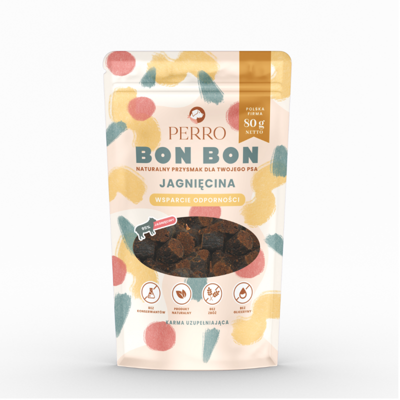 PERRO BON BON Przysmaki Jagnięcina 80g
