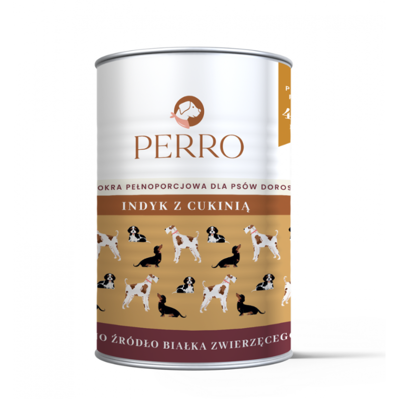PERRO Indyk z cukinią 400g