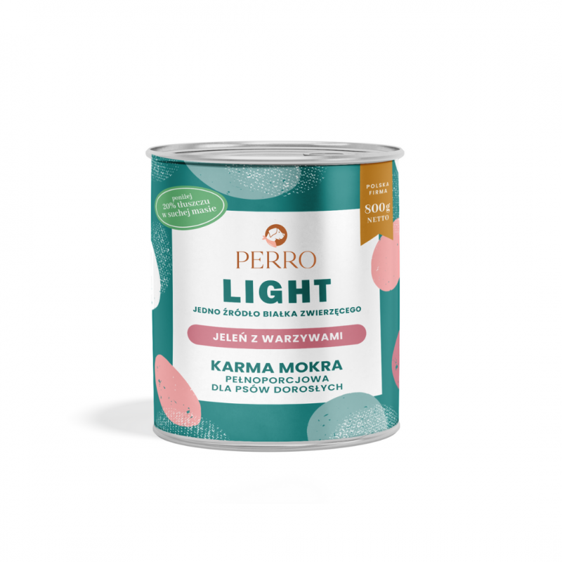 PERRO LIGHT Jeleń z warzywami 800g