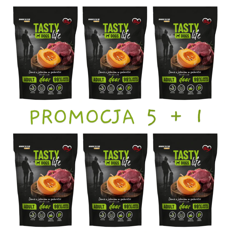 Zestaw Tasty Dogs Life JELEŃ 90%