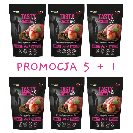 Zestaw Tasty Dogs Life WIEPRZOWINA 90% 500g
