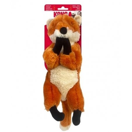 KONG Wild Low Stuff Fox – pluszowa piszcząca zabawka dla psa