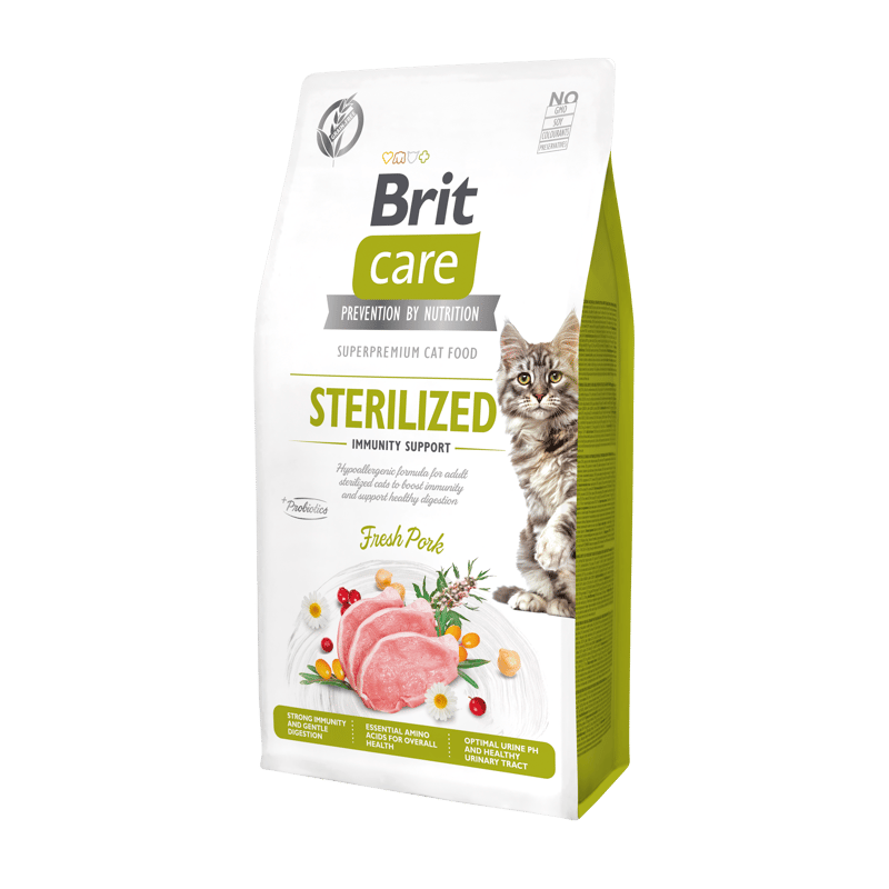 Brit Care Cat Grain-Free Sterilized Immunity Wieprzowina 7 kg