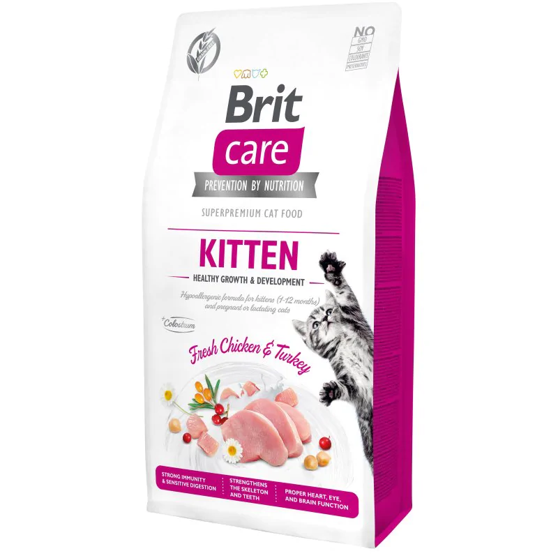 Brit Care Cat Grain-Free Kitten Kurczak i indyk 7 kg