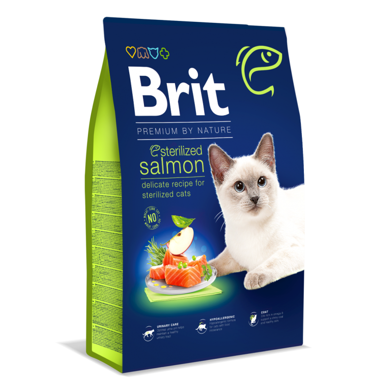 Brit Premium Cat Adult Sterilized Łosoś 8 kg