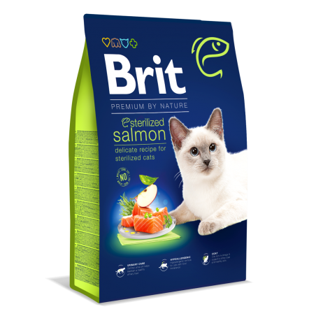Brit Premium Cat Adult Sterilized Łosoś 8 kg