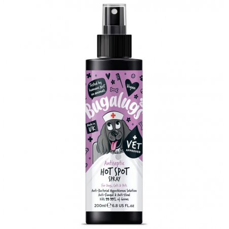 Bugalugs Antiseptic Hot Spot Spray 200ml - preparat na stany zapalne skóry psa i kota